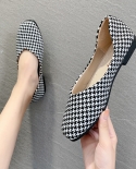 New Soft Bottom Pointed Toe Flat Single Shoes Shallow Flat Lady Shoes Scoop Shoes Cloth Ladies Work Shoes Flats Loafers 
