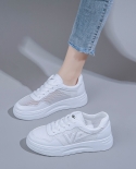 White Shoes Womens Mesh Summer New  Casual Student Womens Shoes Thick Bottom All Match Tide Board Shoes Women