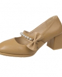 Zapatos Mary Jane otoño nuevos zapatos de mujer que combinan con todo con tacones gruesos tacones altos zapatos de punta cuadrad
