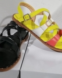 New Retro Sandals 2022 Womans Fashion Braided Pu Traditional Casual Roma Style Simple Creativity Fashion Buckle  Sandal