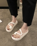 Women Summer Sandals Slip On Soft Handmade Casual Female Shoes Punk All Match Cool Breathable Back Strap Flats