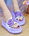 2022 New Thick Soled Slippers For Women In Summer Wear Resisting Slippers Anti Skid Lovely Summer Slipper With High Heel