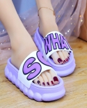 2022 New Thick Soled Slippers For Women In Summer Wear Resisting Slippers Anti Skid Lovely Summer Slipper With High Heel