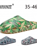 Couple Slippers Four Seasons Casual Outdoor Leaves Beach Trendy Comfortable Platform Anti Collision Sandals Large Size 3
