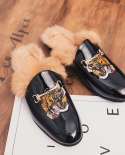 Fashion Men Half Loafers Genuine Leather Slippers Bling Loafer Slides Breathable Mules For Man Outdoor Lightweight Half 