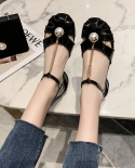 Summer 2022 New Half Bag Toedchunky Heelsandals For Women And Fairy Style  Flat With Hollow Shoes Low Heeled Shoes Fashi