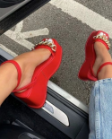 Womens High Heel Sandal  Summer 2022 New Wedges Platform Thick Stylish Woman Shoes Ins Popular Women Sandals Large Size