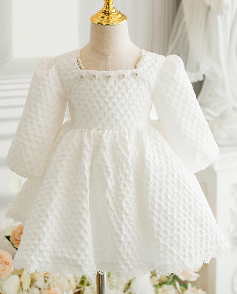 תינוקת בת שנה משתה לתפוס שבוע שמלת חורף פרח ילדה חתונה ילדה קטנה בסגנון יוקרתי לידה לילדים