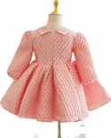 فستان بناتي للأطفال فستان مأدبة للأطفال باللون الوردي للعب البيانو للفتيات فستان أميرة عيد الميلاد