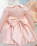 שמלת ילדים נשית שמלת נסיכת סתיו וחורף חצאית טוטו מארח מנגן בפסנתר שמלת ילדה יום הולדת פרח ילדה