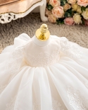 Baby Long-sleeved Dress Birthday Dress Female Princess Dress Fluffy Gauze Skirt
