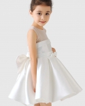 שמלת בנות 2022 חדשה ללא שרוולים צווארון עגול בן שנה שמלת תינוק שמלת קשת תחפושת שמלת נסיכה לילדים