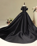 Princess Skirt Girls Dress Childrens Wedding Dress Summer New Black Catwalk Trailing Skirt