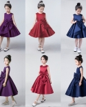 Girls Princess Dress Fluffy Bow New Childrens Dress Performance Costumes