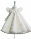 שמלה לגיל שנה שמלת תינוק לבנה שמלת ילדים קטנים ובינוניים שמלת ילדה שמלת יום הולדת שמלת נסיכה לילדים