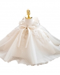 שמלת שמלת בת שנה של תינוק שמלת יום הולדת לילדה שמלת נסיכה שמלת גזה רכה חצאית שמלת ילדים