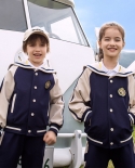 תלבושת בית ספר יסודי אביב חליפת ספורט חדשה שני חלקים חטיבת ביניים תלבושת אחידה בסגנון קולג גן ג