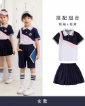 מכנסיים קצרים עם שרוולים קצרים חליפת תלבושת בית ספר 2022 קיץ חדש תלבושת גן גן ילדים חצאית ספורט תלבושת בית ספר יסודי