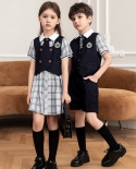 Uniformes scolaires à manches courtes uniformes scolaires primaires et secondaires ensemble 2022 été nouveaux uniformes de mater