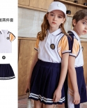 Pullover con risvolto stile preppy per bambini Bianco Sportwear Due pezzi