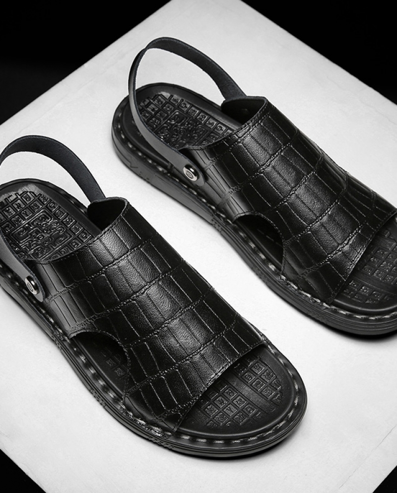 Summer Sandals Men Leather Classic 