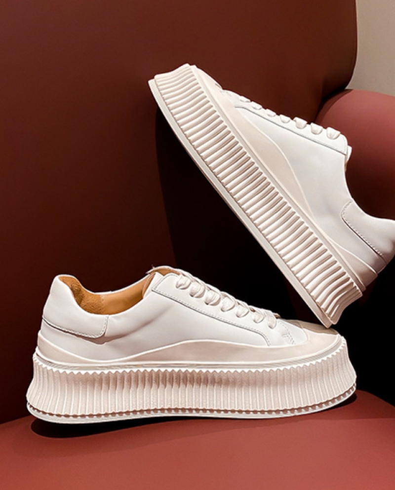 Zapatos blancos best sale de plataforma