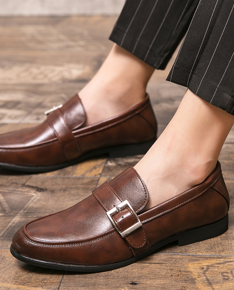 Zapatos de best sale cuero sin cordones