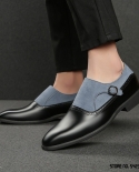 2022 Luxury Designer Mens Pointed Mix Patchwork Monk Strap Wedding Evening Shoes Flats Casual Loafer Formal Dress Zapato