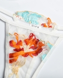 2 Piece Floral Embroidery Lace Lingerie Set Women Unlined Bra Underwire  Thong Underwear Set Ladies Lace Bra Setbra  B