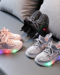 2022 Boys Girls Sport Running Shoes New Baby Flashing Lights Sneakers Toddler Little Kid Led Sneakers Children Luminous 