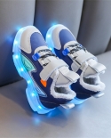 25 36 Boys With Flashing Lights Sports Girls Shoes Childrens Lighting Shoes Spring New Usb Charging Light Emitting Shoe