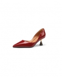 2022 الربيع أحذية بسيطة امرأة أشار تو فستان الحفلة الراقصة مضخات الانزلاق على أحذية جلدية أنيقة مضخة اللون الأحمر