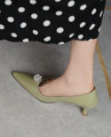 משאבות למסיבה מחודדת שמלה משאבות משרד נעלי נשים על עקבים גבוהים נעלי נשים 2022 עקבים קריסטלים סגורים לנשים