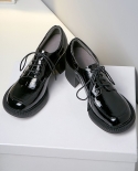 mezereon נעלי שרוכים פשוטות מעור לקט אופנה משאבות עקב מרובעות נעלי אצבע עגולה בנות נעלי אביב עם גובה 5
