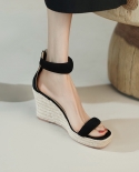 Women’s Wedge Sandals Shoes Woman Platform Heel Sandals Designer Kid Suede Lady Summer Hemp Espadrilles Sandals With Z
