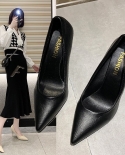 Shoes For Women 2022 Spring And Summer New Fashion Shallow Mouth Shoes Black Pointed Toe Stiletto Womens Shoes Zapatos 