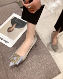 Nuove scarpe da donna con tacco alto in pelle scamosciata di lusso con fibbia in metallo Tacchi alti confortevole con suola morb