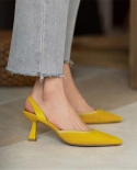 Pointed Toe Sandals Rear Strap Side Space Women Shoes Summer Slip On Woman Sandals Fashion Retro Ladies Shoes Sandalias 