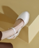 2022 New Spring Women’s Wedge Pumps Shoes Woman Wedge Heel Sandals Sheepskin Summer Lady Hemp Espadrilles Sandal Round