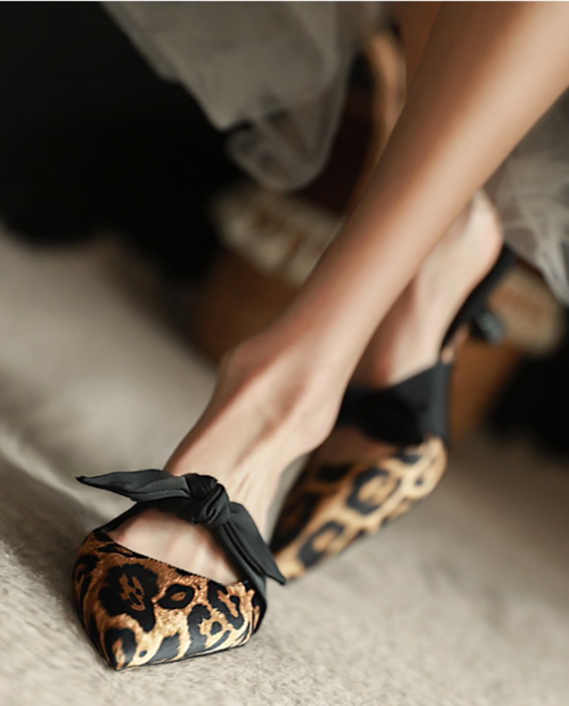 jefe Samuel Motivar 54,48 US$-Zapatillas de mujer, zapatos sin cordones, tacón medio, 4 Cm,  zapatos de mujer, sandalias de leopardo para primavera y verano,  z-Description