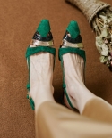 קיץ סנדלים סנדלים בסגנון צרפתי נעלי נשים זמש ילדים נעלי אביב נעלי רטרו נשי אבזם רצועת וינטג משאבות על עקב