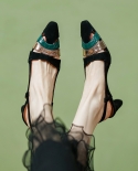 קיץ סנדלים סנדלים בסגנון צרפתי נעלי נשים זמש ילדים נעלי אביב נעלי רטרו נשי אבזם רצועת וינטג משאבות על עקב