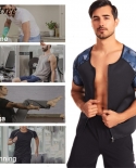 Sweat Vest For Men With Zipper Weightless Neoprene Sauna Corset  Burning Workout Slimming Waist Trainer Body Shaper Suit