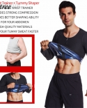 Sauna Waist Trainer For Men Weight Loss Sheath Long Sleeves Tops Sweat Shapewear Shirt Slimming With Zipper Thermal Body