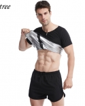 Men Sauna Vest Polymer Sweat Slimming Weight Loss Sauna Suit Tank Top Zipper Body Shaper Shirt Workout Waist Trainer  Bu