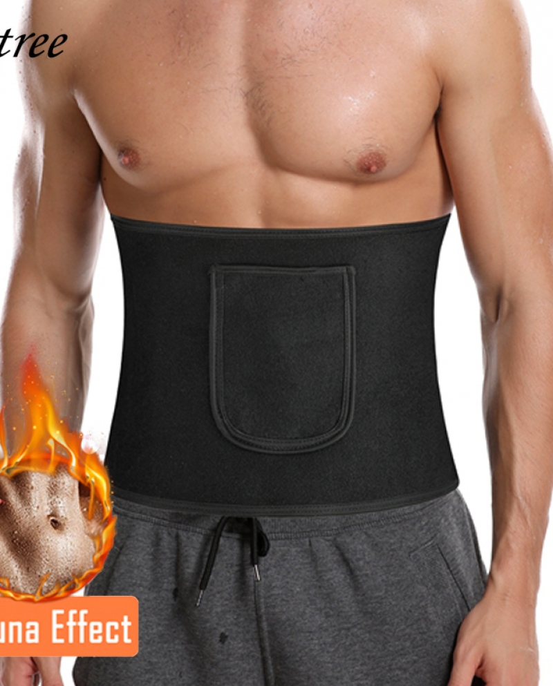 Waist Trainer Adjustable Wrap Sauna Sweat Belly Cinchers Belt Men Weight Loss Tummy Control Corset  Burn Trimmer With Po