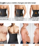 Men Waist Trainer Corset Slimming Belt Weight Loss Body Shaper Abdominal Trimmer Sweat  Burner Belly Girdle