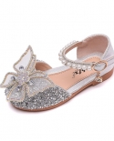 Sandálias de verão meninas moda lantejoulas strass arco meninas sapatos princesa bebê menina sapatos desempenho festa salto plan