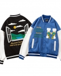  And  Alphabet Embroidery Jackets Womens  New Street Fashion Trend Baseball Uniform Couple All Match Coatsjackets
