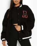  And  English Alphabet High Quality Towel Embroidered Jackets Coats Womens Street Retro Baseball Uniform Jacket  Jacket